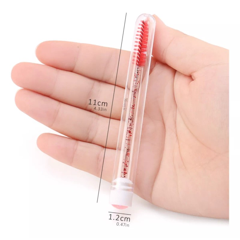 Iconsign Porta Cepillo Para Pestañas Con Cepillo Glitter 10 Piezas