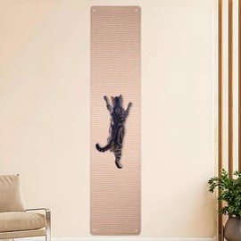 70.9"x 15.7" Thickened Extra Large Cat Wall Climbing Carpet with 10pcs Fixed Nails, Durable Cat Wall Furniture, Wall Scratcher, Scratching Post, Couch Sofa Protector, Two-Color Mixing