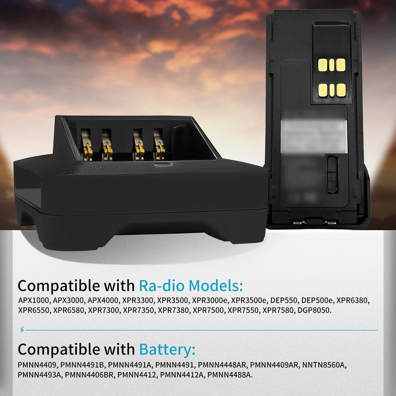 2-Pack XPR3500e Charger PMPN4527A PMNN4409AR Charger for Motorola XPR7350 XPR3300e