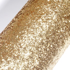 Stickyart Glitter Wallpaper Stick and Peel Champagne Gold Glitter Contact Paper Sequins Sparkle Wallpaper for Bedroom Accent Wall Birthday Party Christmas Decorations DIY Removable 15.8"x78.7"