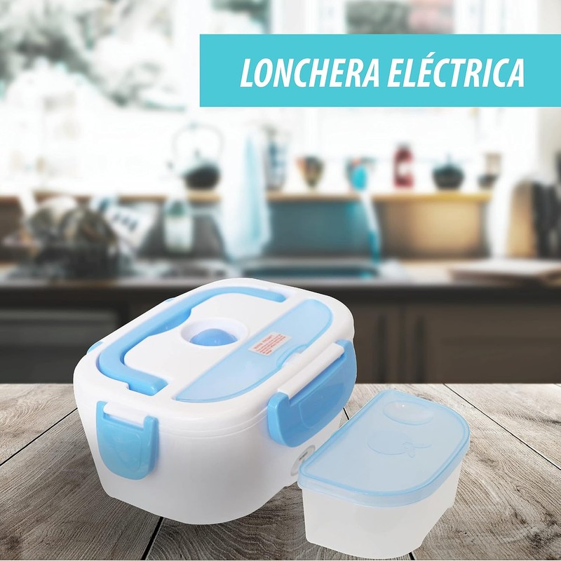 Lonchera Eléctrica Portátil Thermoflex 1.05 Litros para Hogar/Oficina (Azul Claro)