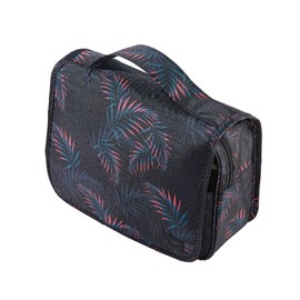 Periea 'Amelia' Travel Wash Bag, Travel Hanging Toiletry, Wash Bag, Bathroom Gym Toiletries for Men, Makeup Cosmetic Organiser for Women - Green Pink Fern