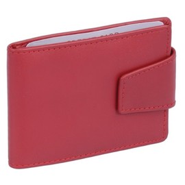 ID card holder LEAS, Genuine Leather, red - ''LEAS Card-Collection''