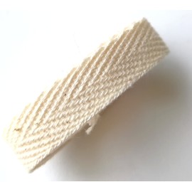 Cotton Twill Tape, Tag Tape, Plain, Handle Tape, Handicraft 0.02 inch (0.5 mm) Thick, Approximately 0.4 inch (10 mm) Wide, Produce, 98.4 ft (30 m)