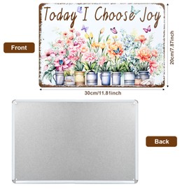2 Pack Vintage Garden Metal Tin Signs - 20 x 30 cm Retro Wall Art Plaques for Outdoor Decor, Perfect for Garden, Patio, Porch & Yard - Weather-Resistant Rustic Tin Sign Set