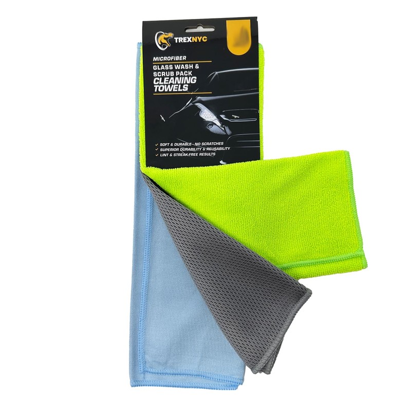 TrexNYC Microfiber Cleaning Cloth Set - Soft & Durable Cleaning