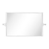 TEHOME Chrome Beveled Rectangle Pivot-N-View Bathroom Vanity Mirror Rotating Square