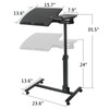 LEMY Folding Multi-Adjustable Rolling Laptop Desk - 360° Swivel -