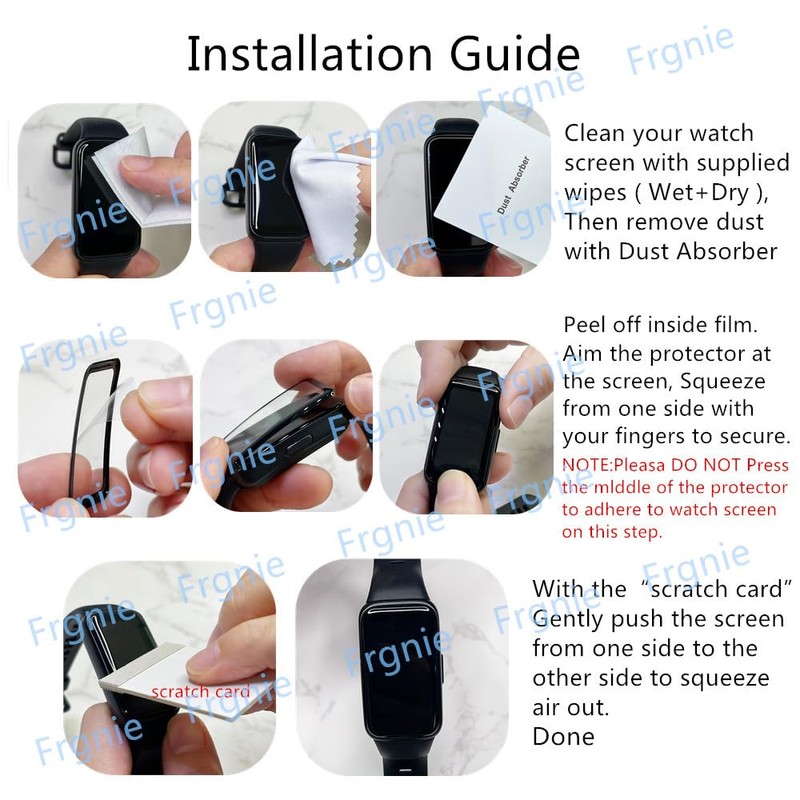 Frgnie screen protector compatible with Nerunsa P66D Smartwatch 1.85'' (3