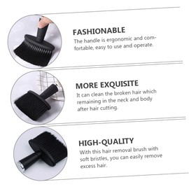 NOLITOY Professional Hair Cutting Brush Neck Duster Brush for Hair Removal Hairdressing Barber Shop Comfortable Nylon Wool Non-slip Handle
