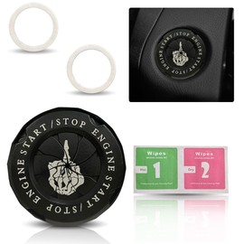 ZIMISI Car Push Start Stop Button Cover, Rotary Auto Key Ignition Switch Protector, Anti-Scratch Car Engine Start Button Cover, Universal Vehicle Decoration Interior Accessories (Middle Finger)