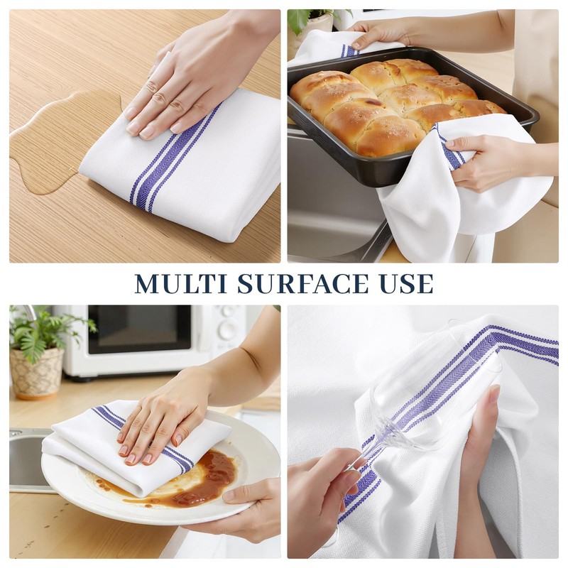 Homaxy Kitchen Towels 6 Pack, 15 x 25 Inch, 100%