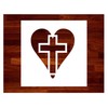 Cross and Heart ~ Stencil ~ Multiple Sizes ~ Custom