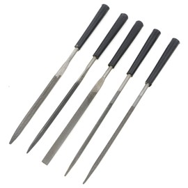Unxuey 5Pcs Set 3x140mm Needle Files Set DIY Wood Rasp Files Grinding Hand File Tools for Jewelry Metal Glass Wood Carving