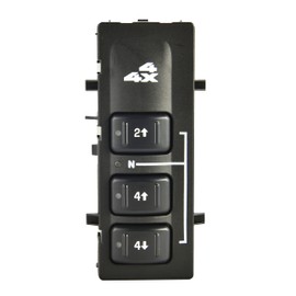 4WD Wheel Drive Switch 4x4 Selector Switch Compatible with 2003-2007 Chevy Avalanche Silverado Suburban Tahoe GMC Sierra Yukon Replacement for 19259312 15164519 15136040 with No Auto 4X4 Button