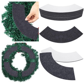 Maasechs 12 Pcs Wreath Protector Pad Christmas Felt Adhesive Non Slip Door Protector Garland Wreath Backing Padding Prevent Decorative Protection for Holiday Scratch Dings Dent