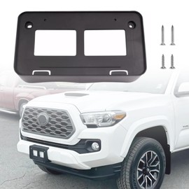 Front License Plate Frame for Toyota Tacoma 2016 2017 2018 2019 2020 2021 2022 2023 Front Bumper License Plate Holder Mounting Bracket Cover Replace # 7510104010 TO1068134