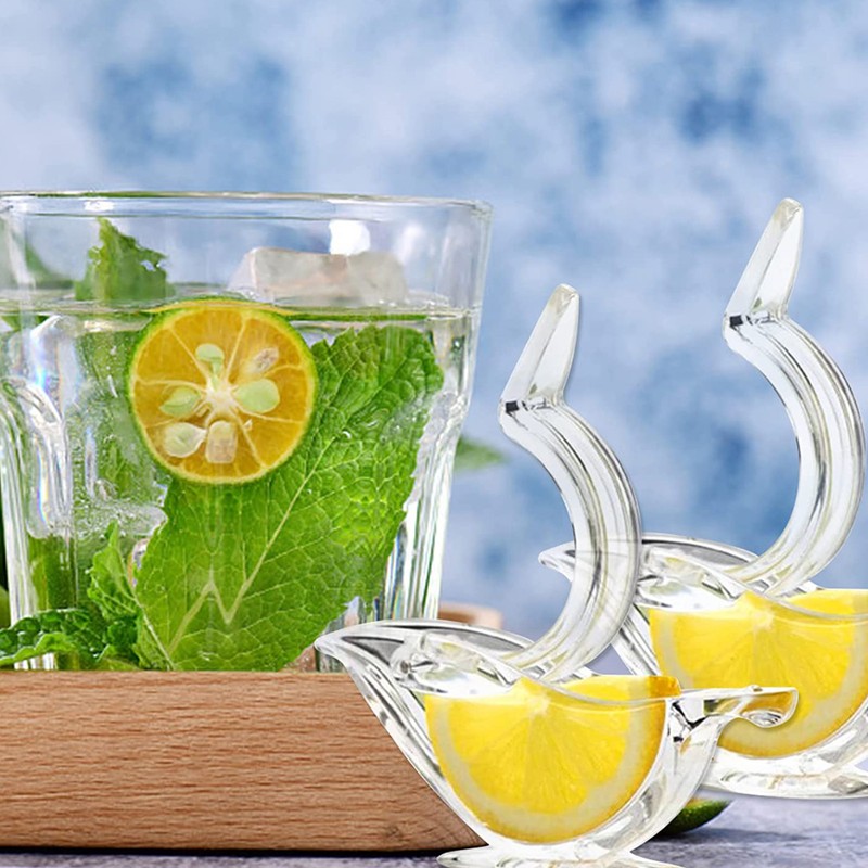 10Pcs Manual Lemon Juicer Transparent Safe Acrylic Fish Bird Shaped