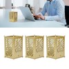 3set Pen Holder Golden Appearance Electroplating Quadrate Educational DIY Assembly