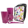 Bar Tote Set - Fun Floral Design - Purple Bar