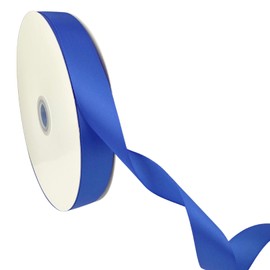 Listón satinado 2.2.cm de ancho 91 metros de largo poliester, listón para moños, liston para flores eternas (Azul Rey)