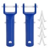 Nayciiy 2 Pcs Pool Vacuum Head Handle with 4 Pcs