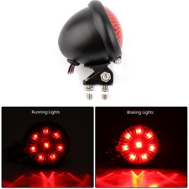 BREDUXSER Motorcycle Rear Light LED Brake Tail Light Universal for Street Bike Chopper Bobber Cafe Racer Cruiser