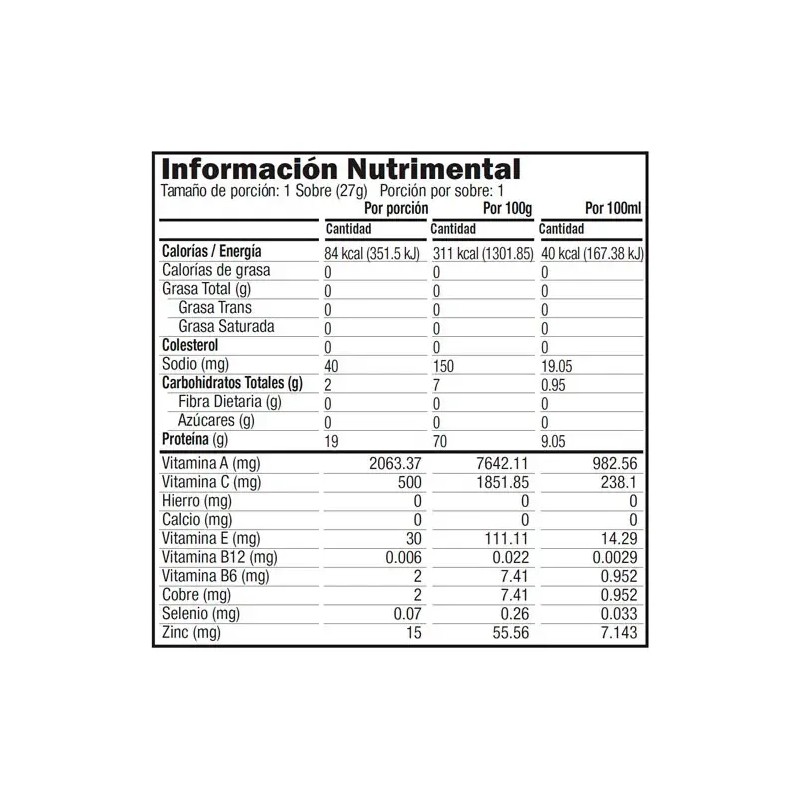 Suplemento Nutricional Abintra L-Glutamina Naranja Sin Gluten Sobre de 27g