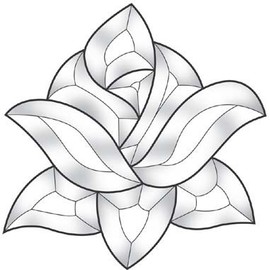 Stained Glass Supplies Rose Bevel Cluster EC561
