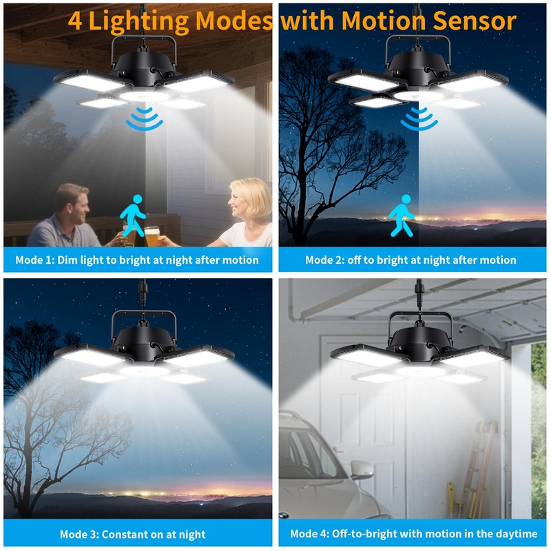 Auzev Solar Shed Light Indoor Outdoor Upgrade 176 LED 4