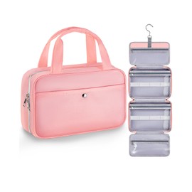 Chakipee Water Resistant Makeup Cosmetic Bag Travel Organizer, red, M