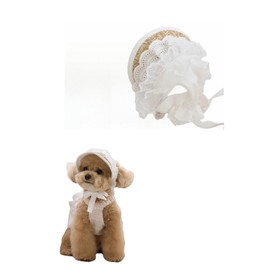 YFFSFDC Dog Cat Hat, Summer, Pet, Straw Hat, Sunscreen Hat, Dog, Sun Visor, Ear Cavity Design, Sun Visor, Cosplay, UV Protection, Dock Wear, For Sea Outings, Walks, (S)