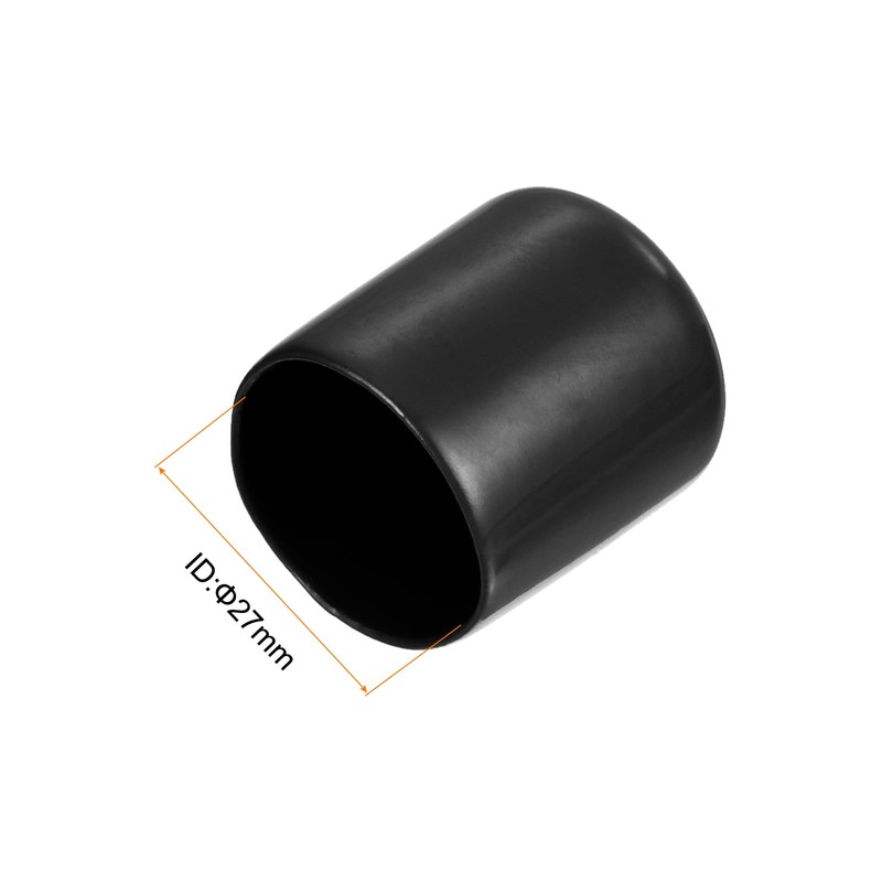 sourcing map 25pcs Rubber End Caps 1 1/16"(27mm) ID Vinyl