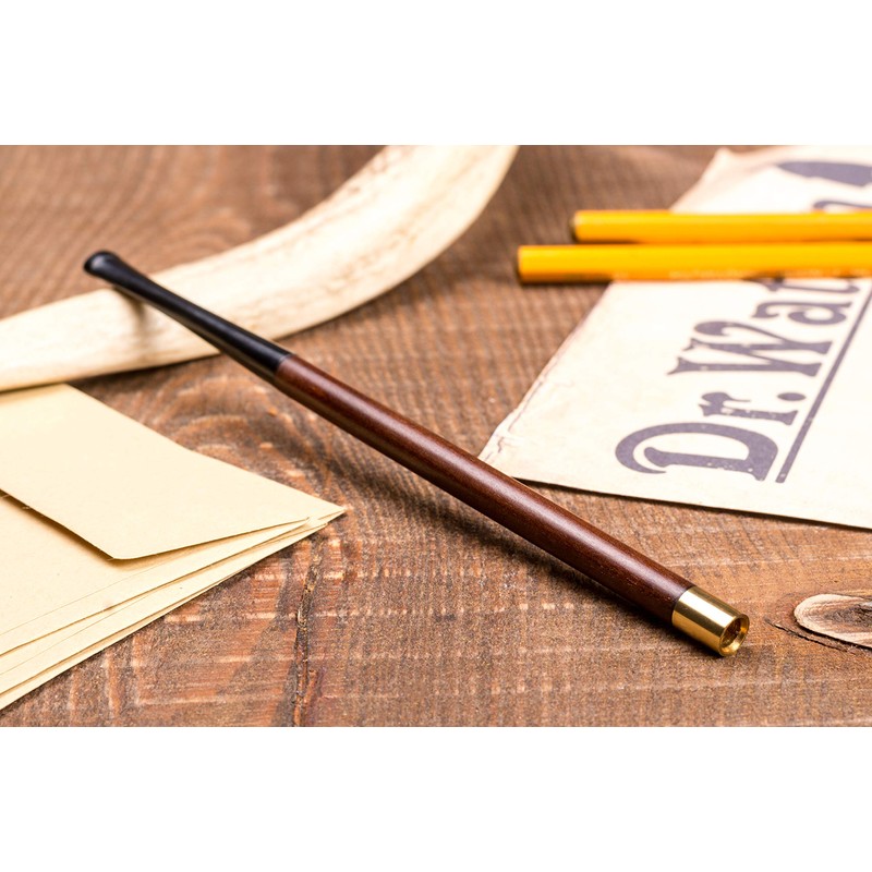 Dr. Watson - 17 cm langer hölzerne Zigarettenspitze, Audrey Hepburn-Stil,