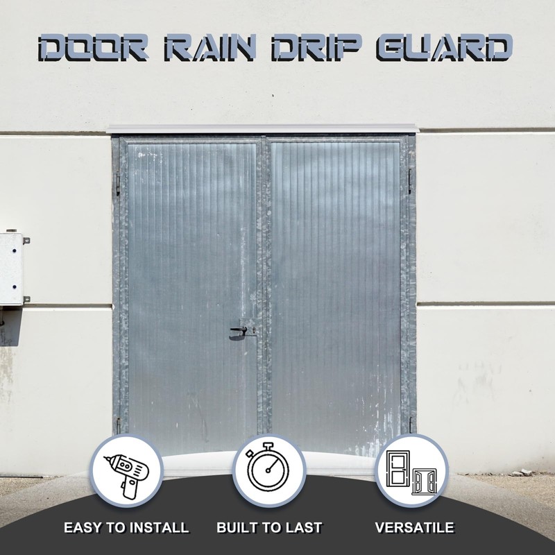 Hicarer 1 Pcs 40 Inch Door Rain Drip Cap Guard