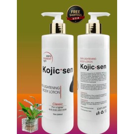 Kojic Sen Skin Lighthening Body Lotion Darkspots Brightens, 16oz [USA Stock