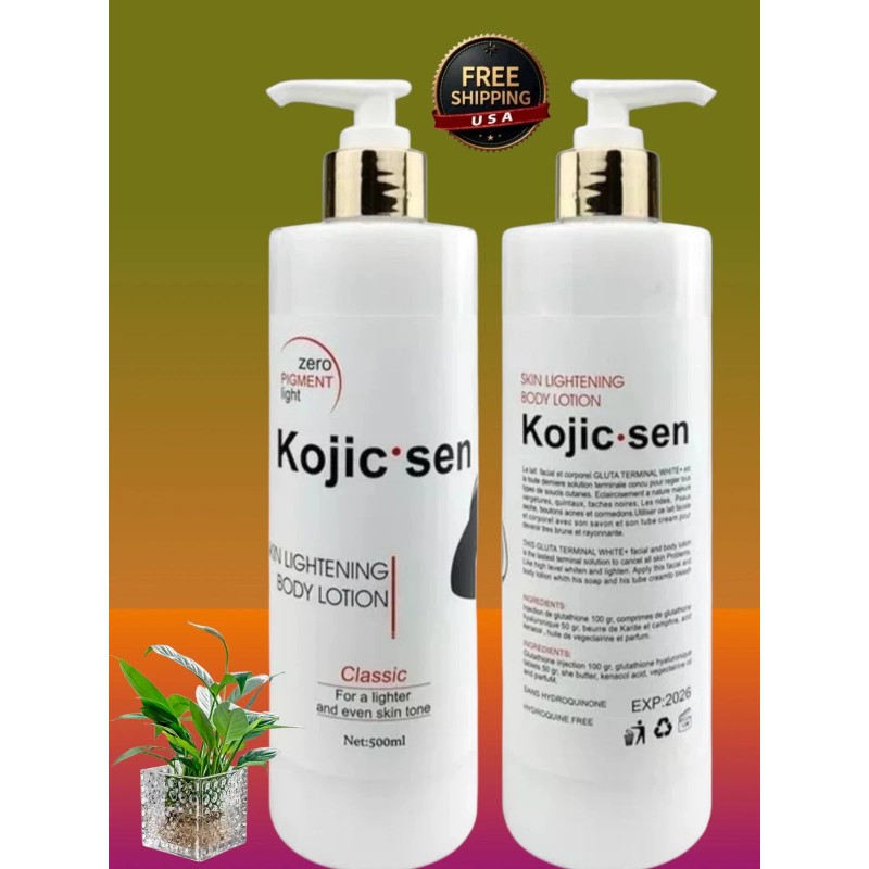 Kojic Sen Skin Lighthening Body Lotion Darkspots Brightens, 16oz [USA