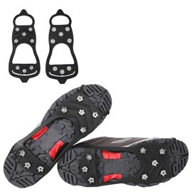 WLHFDC Spikes for shoes winter, shoe spikes, non-slip shoe spikes 35-49 replacement spikes ice grips, spikes for shoes, crampons, ice cleats for shoes and boots for walking, fishing, climbing