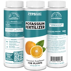 TPS NUTRIENTS Potassium Fertilizer for Plants, Boosts Growth, Budding and Flowering, Liquid Plant Food 8 oz (250mL)