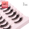 Onlyall Lashes Mink False Eyelashes Natural Wispy Lashes Soft Faux