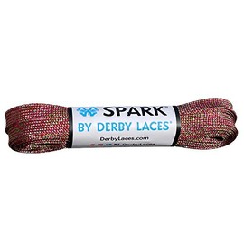 Derby Laces Sour Cherry Spark Shoelace for Shoes, Skates, Boots, Roller Derby, Hockey and Ice Skates (120 Inch / 305 cm)