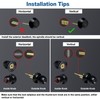 BESTTEN 3 Pack Keyed Alike Exterior Door Knobs and Single