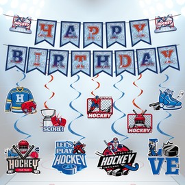 Hockey Decor Hockey Party Decorations Banner And Swirl