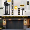 Roravilila 2-Pack 22.5” Extra Large Outdoor Wall Lights Candelabra 3-Light,