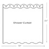 Goodbath 84 Inch Shower Curtain, Beach Sunset Extra Long Shower