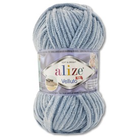 100 g Alize Velluto Wool in 30 Selections (428 | Medium Grey)