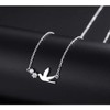 Silver Pendant Necklace Beautiful Elegant Adjustable Cute Dove Bird Pendant