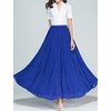 Women Chiffon Maxi Skirt, Spring, Summer, Elastic Waist, Lined, Flared