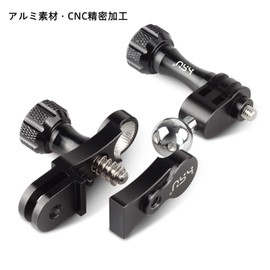 HSU Action Camera Mount GoPro Accessories 360 Degree Rotating Spherical Holder Extension Mount Base Mount with Wrench for GoPro Hero12/11/10/9/8/7/2018/6/5/4/Osmo action GoPro General Camera/Osmo Aciton