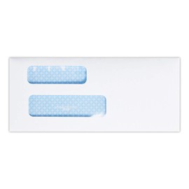 LUXPaper Quality Park #9 Double Window Envelopes | Security Tint | Redi-Seal | 3 7/8" x 8 13/16" | Bright White | 24lb. Text | 1,000 Qty